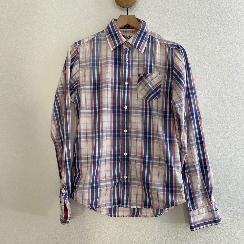 Scotch & Soda Long Sleeve Plaid Button Down